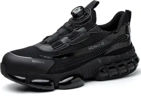 Couples Fashion Mesh Knob Plus Thick Soled Labor Protective Shoes Boots Men's And Women's Work Shoes Mens Lite Adapt 3 Sneaker Athletic Slip on Shoe