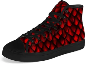 Dragon Scales High Top Canvas Shoes for Men Women Dragon High Top Sneakers Lace Up Casual Shoes Gifts for Boyfriend Girlfriend