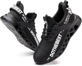 Furuian Steel Toe Sneakers for Men Women Lightweight Safety Shoes Comfortable Puncture Proof Slip On Indestructible Work Shoes