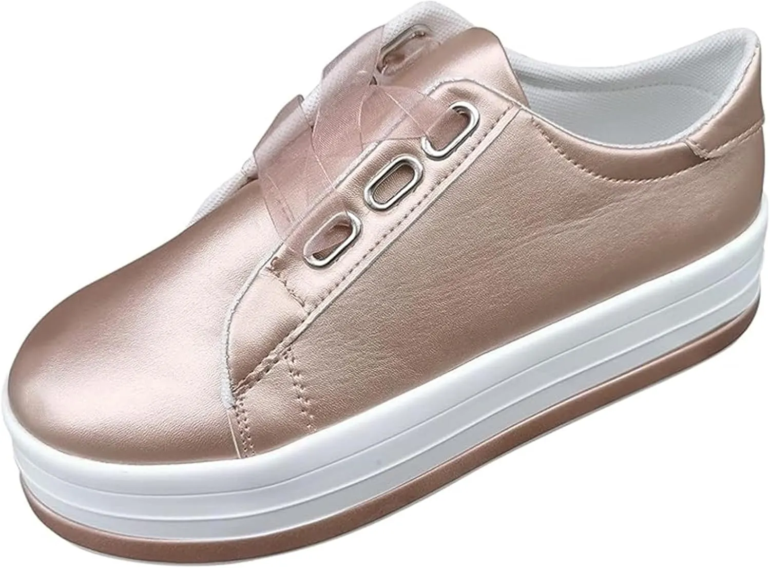 Lausiuoe Shoes For Women Dressy Flats Loafers Low Top Leather Sneaker Classic Casual Fashion Slip On Comfort Walking Shoes