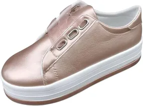 Lausiuoe Shoes For Women Dressy Flats Loafers Low Top Leather Sneaker Classic Casual Fashion Slip On Comfort Walking Shoes