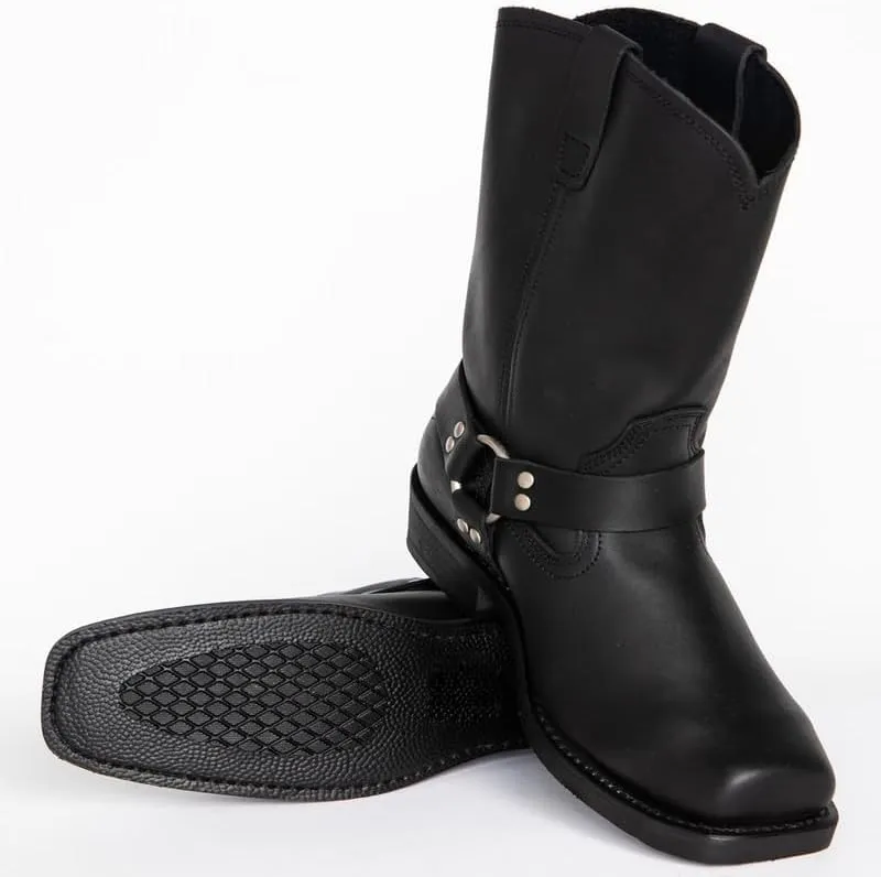Men's Western Boots Leather Embroidered Cowboy Boots for Men Composite Safety Toe Country Boots Mid Calf Boot Work Boot