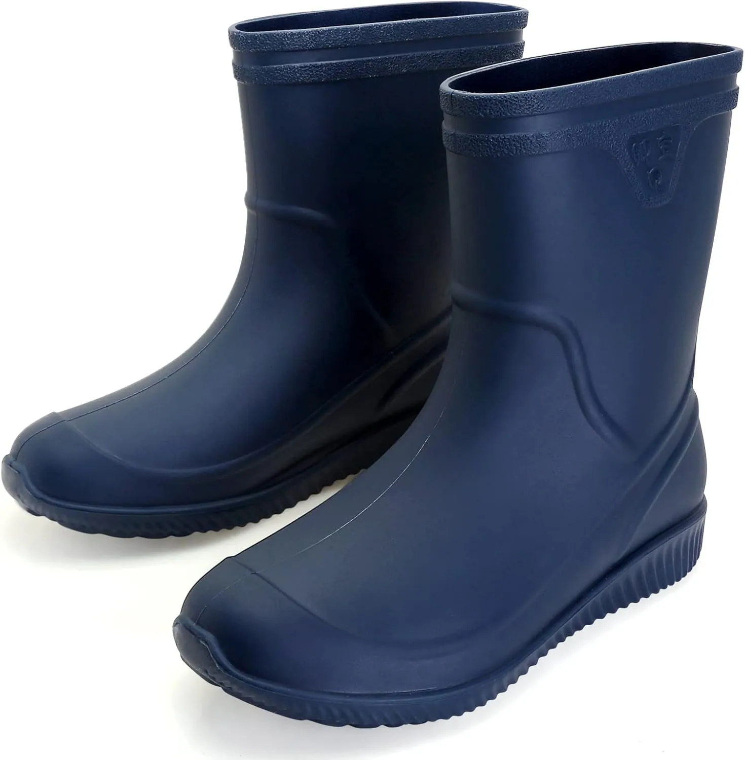 Rain Boots for WomenWaterproof Garden Rubber Boots, Non-slip Width Mid-Calf Comfort Short Boots, Ankle Rainboots Boots, Lightweight Platform Mud Boots Water Shoes for Outdoor Working Fishing