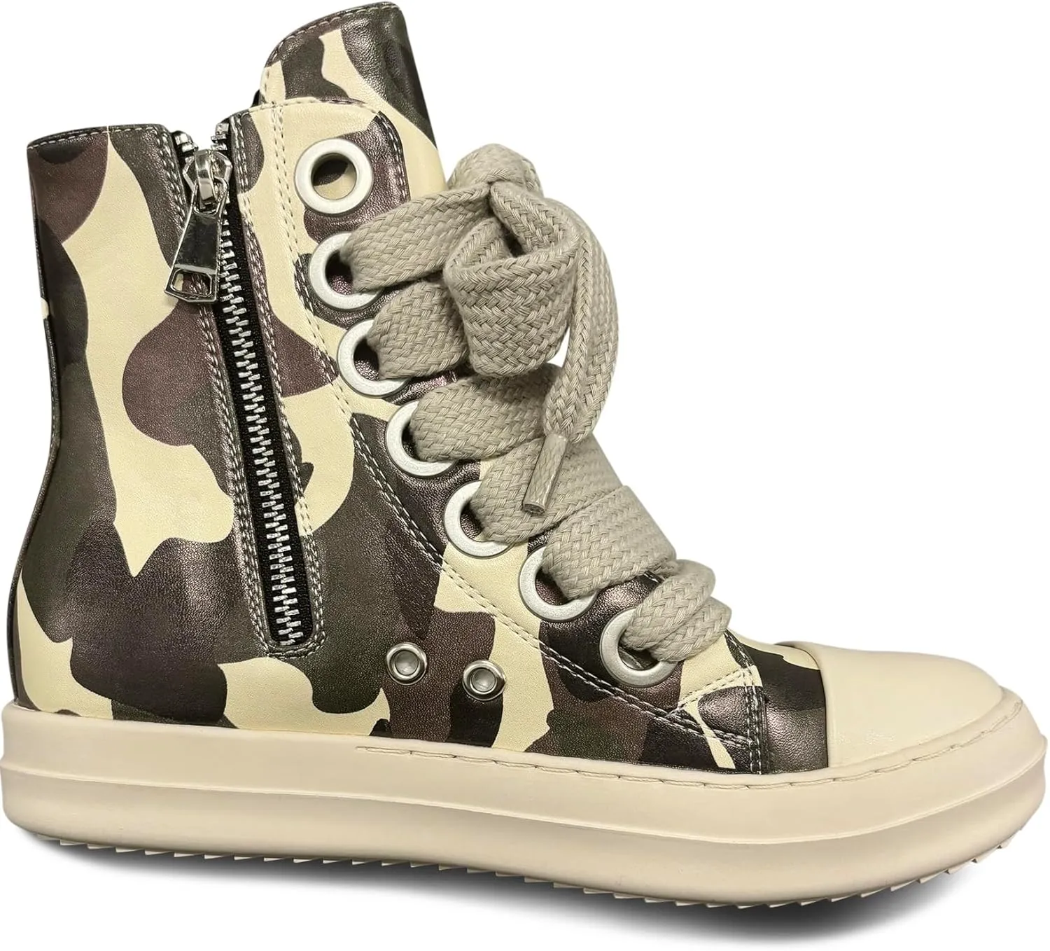 Trendy High Top Platform Sneakers for Women Breathable PU Leather Trainer Sneakers, Comfortable, Lighweight and Stylish. Sizes 6-13.