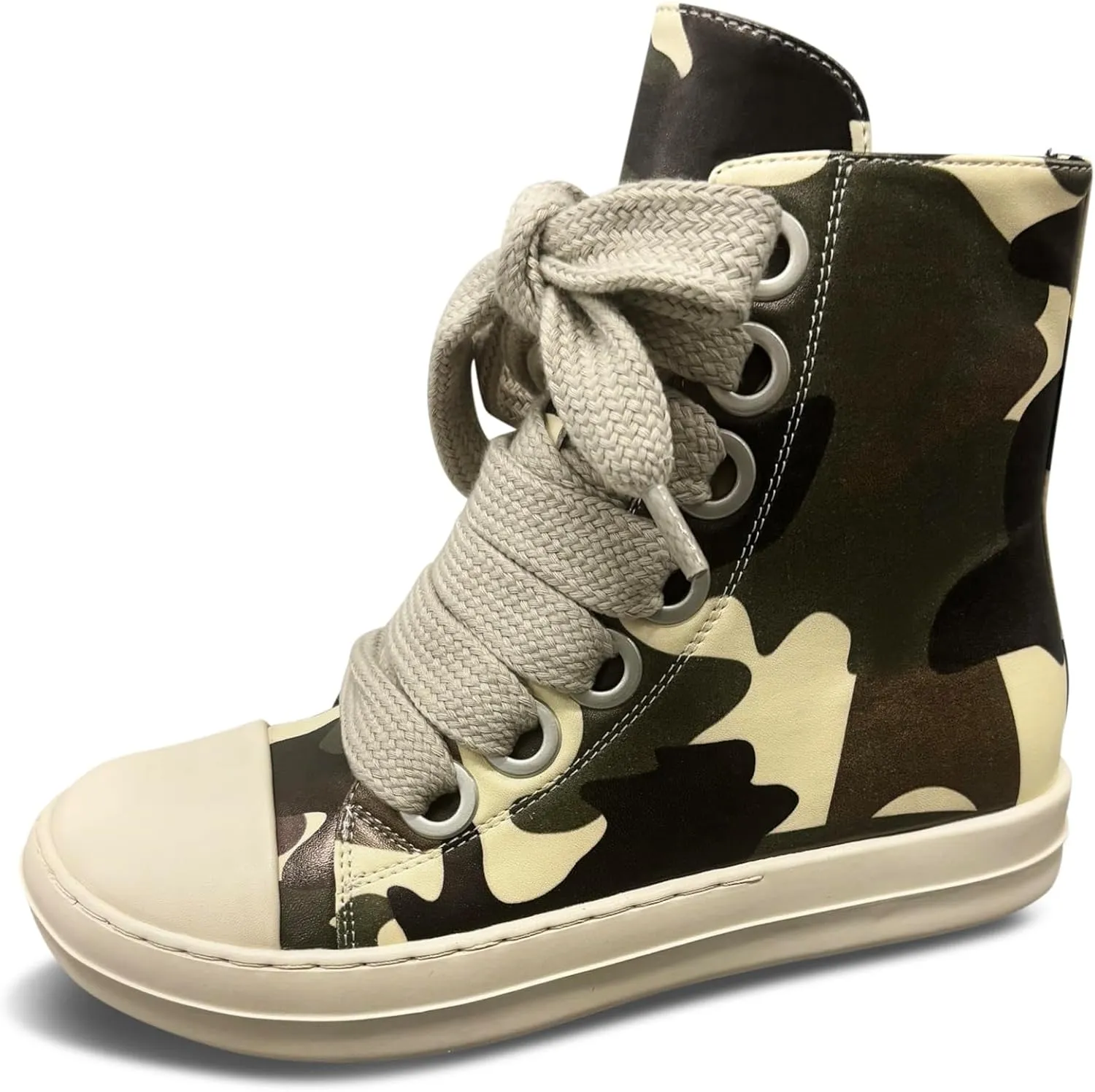 Trendy High Top Platform Sneakers for Women Breathable PU Leather Trainer Sneakers, Comfortable, Lighweight and Stylish. Sizes 6-13.