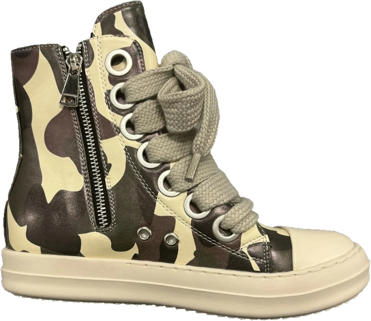 Trendy High Top Platform Sneakers for Women Breathable PU Leather Trainer Sneakers, Comfortable, Lighweight and Stylish. Sizes 6-13.