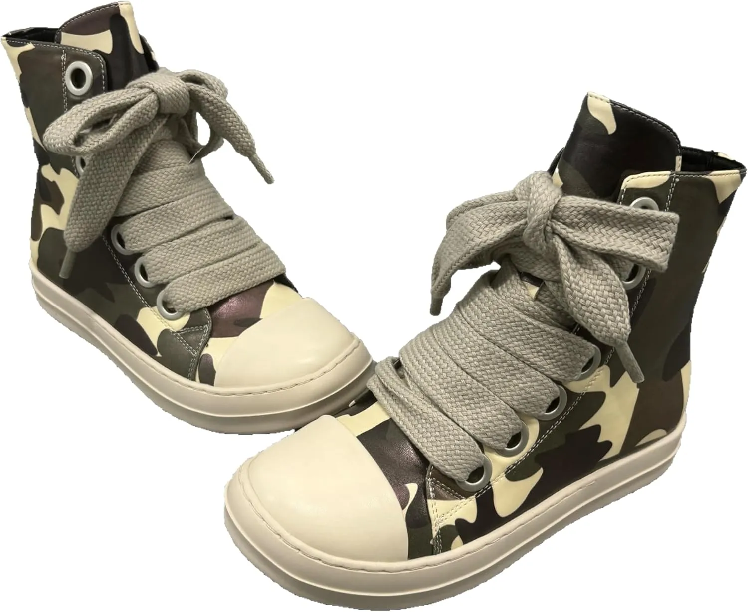 Trendy High Top Platform Sneakers for Women Breathable PU Leather Trainer Sneakers, Comfortable, Lighweight and Stylish. Sizes 6-13.