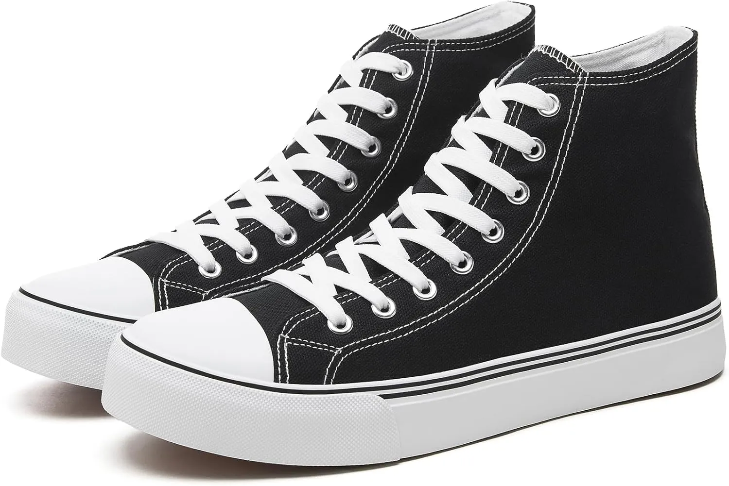 yageyan Mens High Top Canvas Sneakers Fashion Lace up Walking Shoes Casual Classic